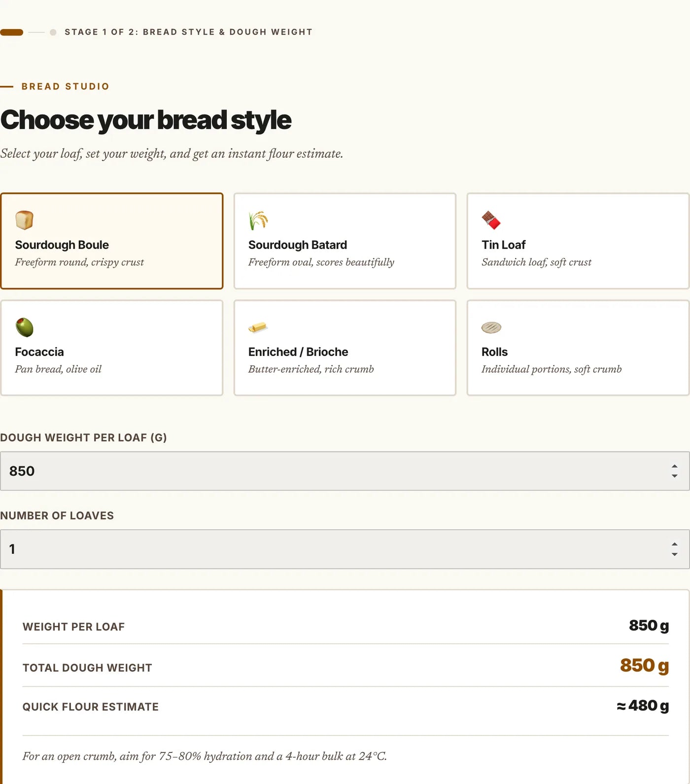 DoughRise Bread Studio shaping planner