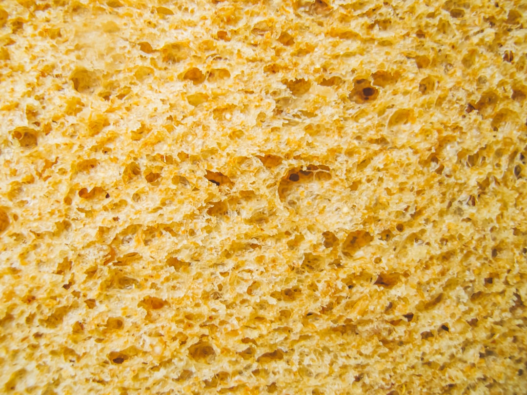 a close up of a piece of bread