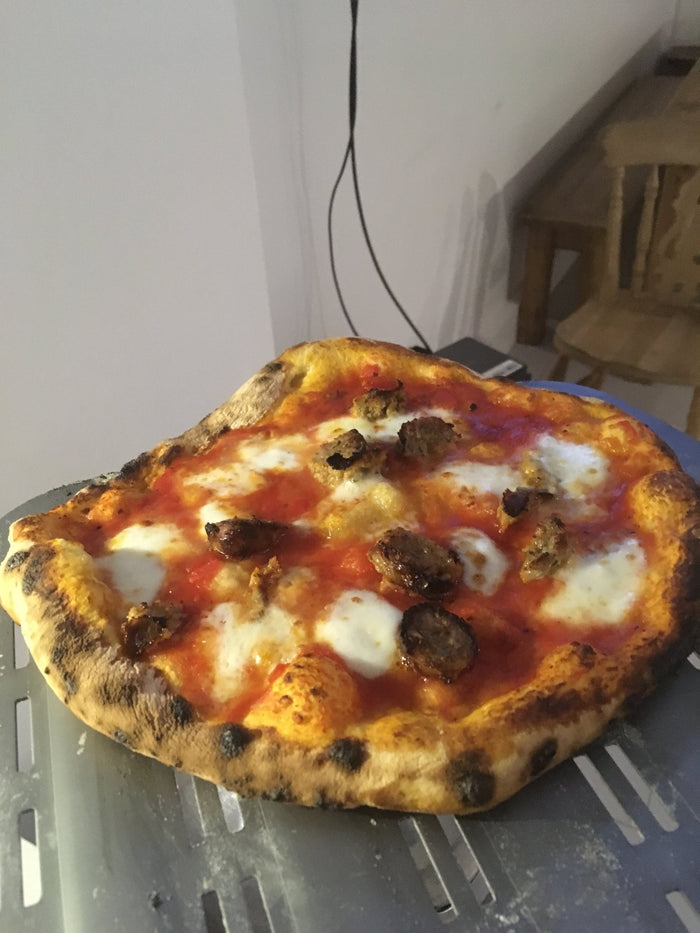Leopard-spotted crust straight out of the oven