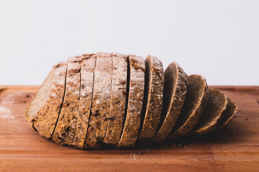 Slices of gluten-free bread with a close, even crumb, the kind of structure this kit's formulas are built to produce