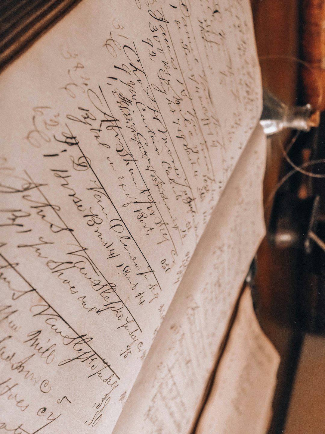 Vintage ledger book with columns of handwritten figures — Recipe Costing Workbook
