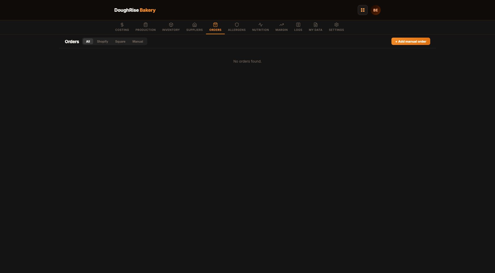 DoughRise Bakery order tracking